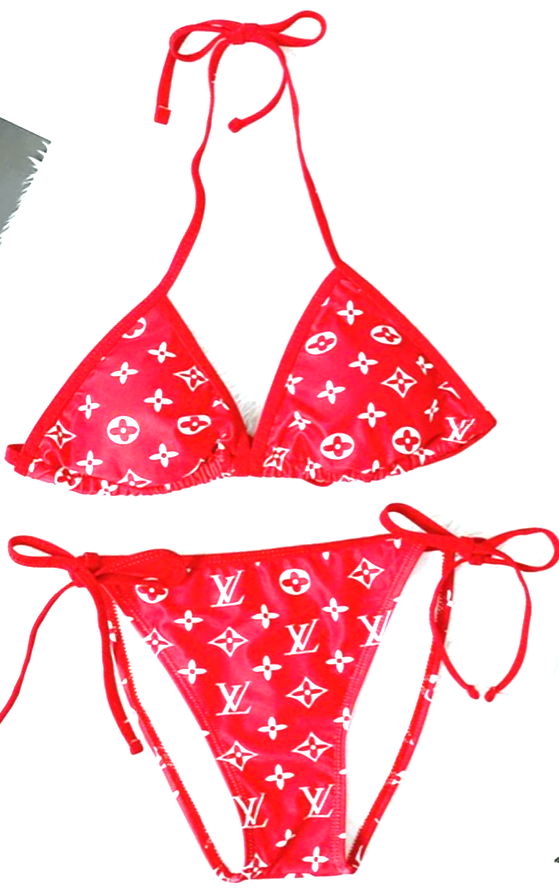 Couture - LV inspired bikini multi color in sizes large